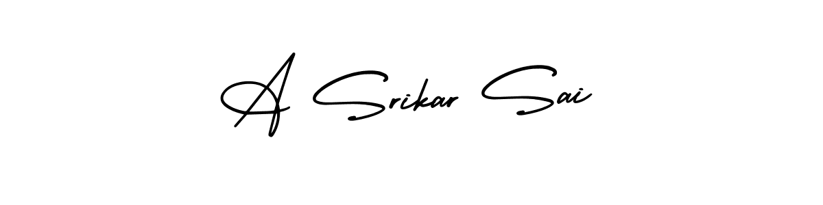 Make a beautiful signature design for name A Srikar Sai. With this signature (AmerikaSignatureDemo-Regular) style, you can create a handwritten signature for free. A Srikar Sai signature style 3 images and pictures png