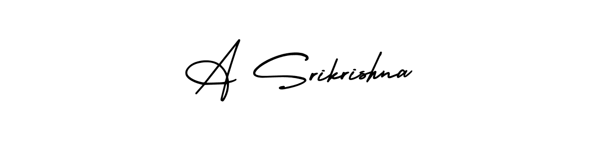 Use a signature maker to create a handwritten signature online. With this signature software, you can design (AmerikaSignatureDemo-Regular) your own signature for name A Srikrishna. A Srikrishna signature style 3 images and pictures png