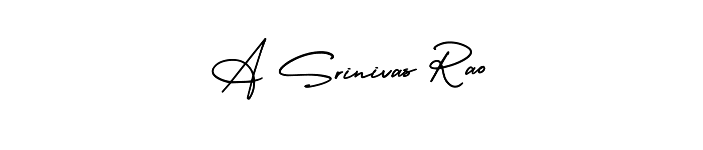 Make a beautiful signature design for name A Srinivas Rao. With this signature (AmerikaSignatureDemo-Regular) style, you can create a handwritten signature for free. A Srinivas Rao signature style 3 images and pictures png
