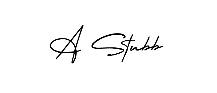 The best way (AmerikaSignatureDemo-Regular) to make a short signature is to pick only two or three words in your name. The name A Stubb include a total of six letters. For converting this name. A Stubb signature style 3 images and pictures png