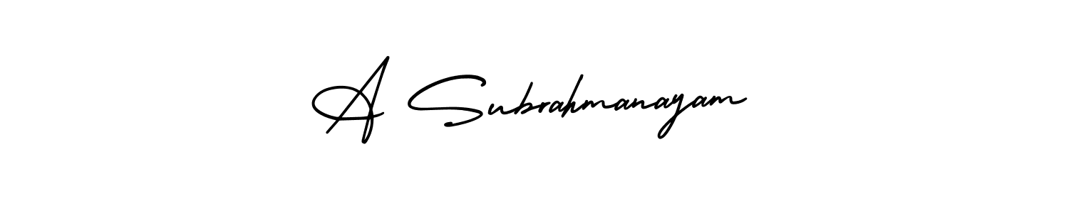 Best and Professional Signature Style for A Subrahmanayam. AmerikaSignatureDemo-Regular Best Signature Style Collection. A Subrahmanayam signature style 3 images and pictures png