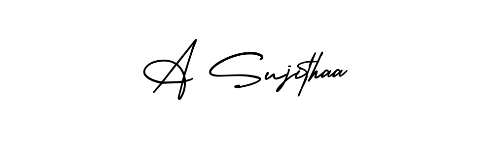 AmerikaSignatureDemo-Regular is a professional signature style that is perfect for those who want to add a touch of class to their signature. It is also a great choice for those who want to make their signature more unique. Get A Sujithaa name to fancy signature for free. A Sujithaa signature style 3 images and pictures png