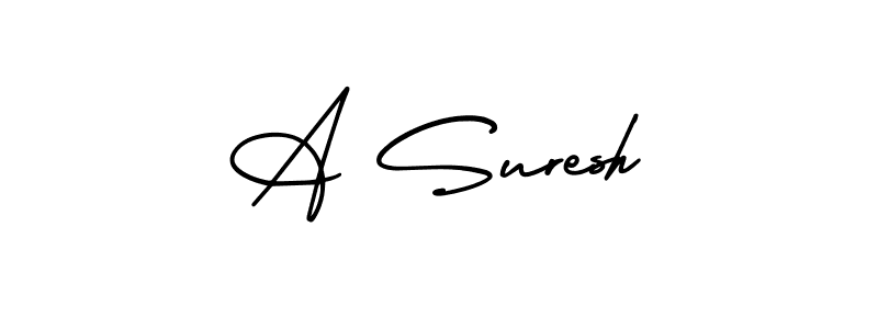 This is the best signature style for the A Suresh name. Also you like these signature font (AmerikaSignatureDemo-Regular). Mix name signature. A Suresh signature style 3 images and pictures png