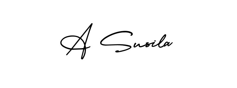 This is the best signature style for the A Susila name. Also you like these signature font (AmerikaSignatureDemo-Regular). Mix name signature. A Susila signature style 3 images and pictures png