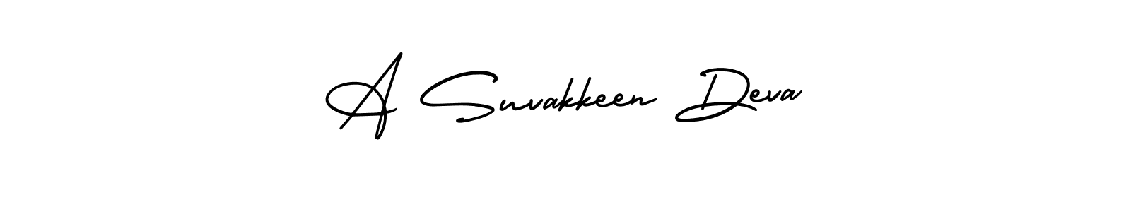 How to Draw A Suvakkeen Deva signature style? AmerikaSignatureDemo-Regular is a latest design signature styles for name A Suvakkeen Deva. A Suvakkeen Deva signature style 3 images and pictures png