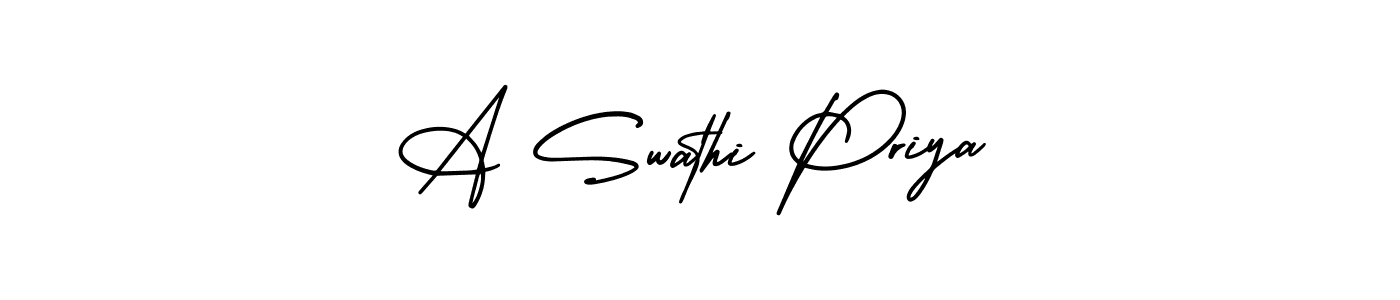 Make a short A Swathi Priya signature style. Manage your documents anywhere anytime using AmerikaSignatureDemo-Regular. Create and add eSignatures, submit forms, share and send files easily. A Swathi Priya signature style 3 images and pictures png