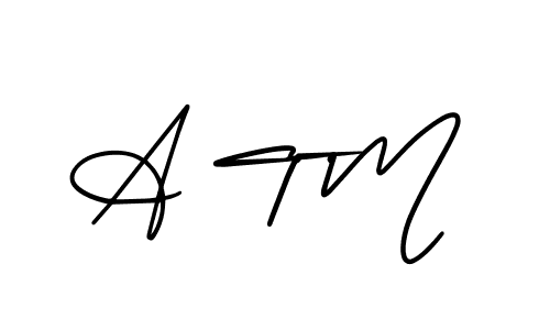 How to make A T M signature? AmerikaSignatureDemo-Regular is a professional autograph style. Create handwritten signature for A T M name. A T M signature style 3 images and pictures png