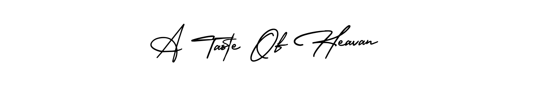 How to Draw A Taste Of Heavan signature style? AmerikaSignatureDemo-Regular is a latest design signature styles for name A Taste Of Heavan. A Taste Of Heavan signature style 3 images and pictures png