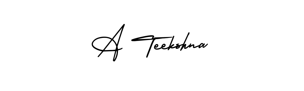 A Teekshna stylish signature style. Best Handwritten Sign (AmerikaSignatureDemo-Regular) for my name. Handwritten Signature Collection Ideas for my name A Teekshna. A Teekshna signature style 3 images and pictures png