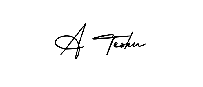 Make a beautiful signature design for name A Teshu. Use this online signature maker to create a handwritten signature for free. A Teshu signature style 3 images and pictures png