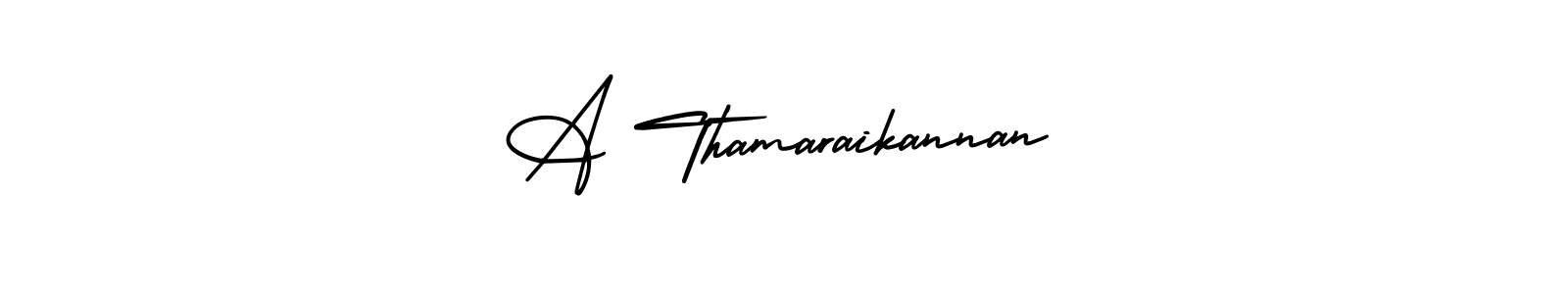 How to make A Thamaraikannan name signature. Use AmerikaSignatureDemo-Regular style for creating short signs online. This is the latest handwritten sign. A Thamaraikannan signature style 3 images and pictures png