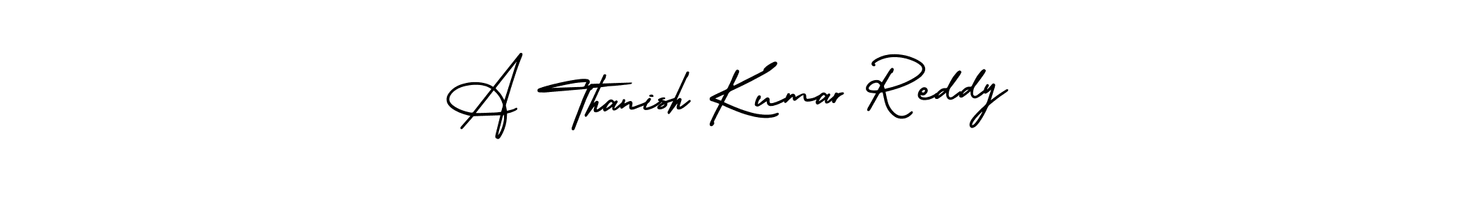 Use a signature maker to create a handwritten signature online. With this signature software, you can design (AmerikaSignatureDemo-Regular) your own signature for name A Thanish Kumar Reddy. A Thanish Kumar Reddy signature style 3 images and pictures png