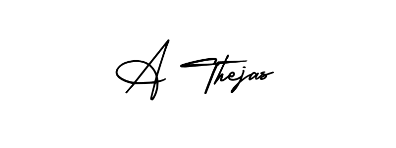 Use a signature maker to create a handwritten signature online. With this signature software, you can design (AmerikaSignatureDemo-Regular) your own signature for name A Thejas. A Thejas signature style 3 images and pictures png