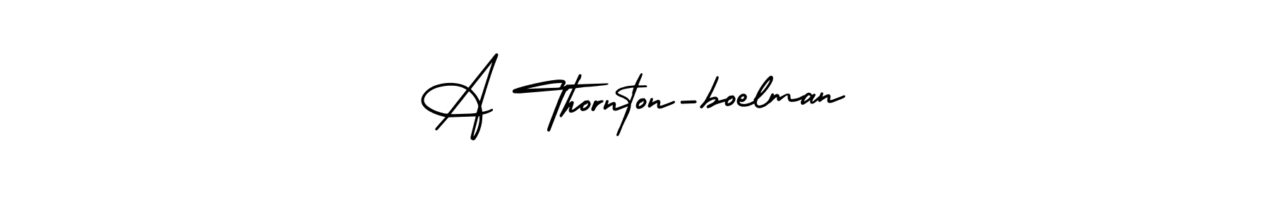 It looks lik you need a new signature style for name A Thornton-boelman. Design unique handwritten (AmerikaSignatureDemo-Regular) signature with our free signature maker in just a few clicks. A Thornton-boelman signature style 3 images and pictures png