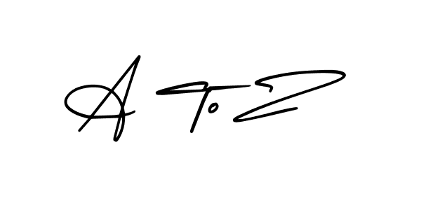 This is the best signature style for the A To Z name. Also you like these signature font (AmerikaSignatureDemo-Regular). Mix name signature. A To Z signature style 3 images and pictures png