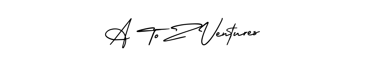Make a beautiful signature design for name A To Z Ventures. With this signature (AmerikaSignatureDemo-Regular) style, you can create a handwritten signature for free. A To Z Ventures signature style 3 images and pictures png