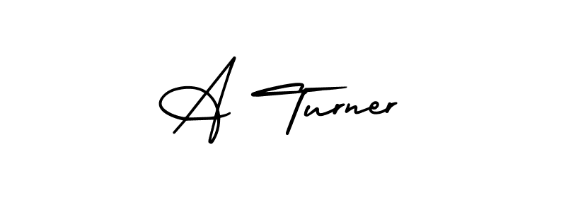 Make a beautiful signature design for name A Turner. With this signature (AmerikaSignatureDemo-Regular) style, you can create a handwritten signature for free. A Turner signature style 3 images and pictures png