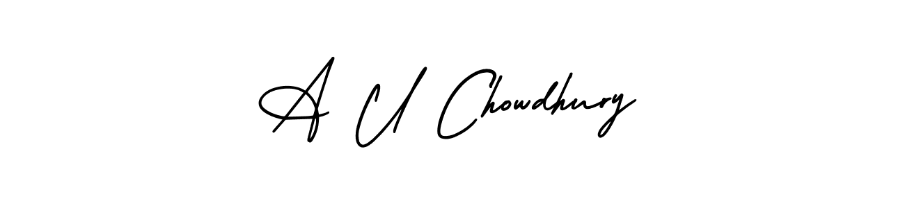 Design your own signature with our free online signature maker. With this signature software, you can create a handwritten (AmerikaSignatureDemo-Regular) signature for name A U Chowdhury. A U Chowdhury signature style 3 images and pictures png