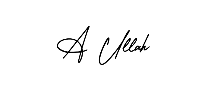 How to Draw A Ullah signature style? AmerikaSignatureDemo-Regular is a latest design signature styles for name A Ullah. A Ullah signature style 3 images and pictures png