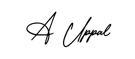 Best and Professional Signature Style for A Uppal. AmerikaSignatureDemo-Regular Best Signature Style Collection. A Uppal signature style 3 images and pictures png