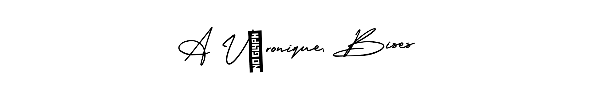 Use a signature maker to create a handwritten signature online. With this signature software, you can design (AmerikaSignatureDemo-Regular) your own signature for name A Véronique, Bises. A Véronique, Bises signature style 3 images and pictures png