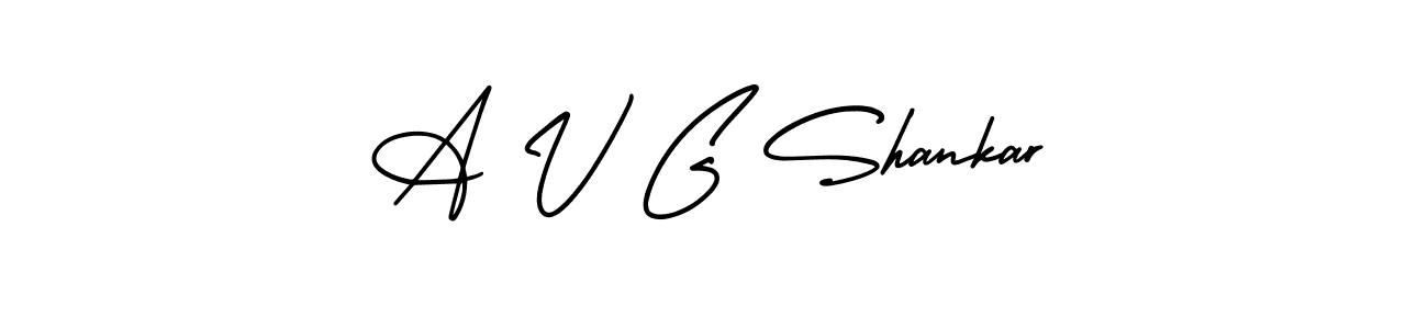 Also You can easily find your signature by using the search form. We will create A V G Shankar name handwritten signature images for you free of cost using AmerikaSignatureDemo-Regular sign style. A V G Shankar signature style 3 images and pictures png