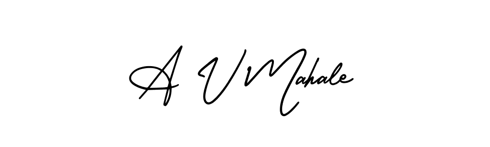 It looks lik you need a new signature style for name A V Mahale. Design unique handwritten (AmerikaSignatureDemo-Regular) signature with our free signature maker in just a few clicks. A V Mahale signature style 3 images and pictures png