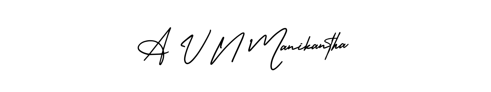 Similarly AmerikaSignatureDemo-Regular is the best handwritten signature design. Signature creator online .You can use it as an online autograph creator for name A V N Manikantha. A V N Manikantha signature style 3 images and pictures png