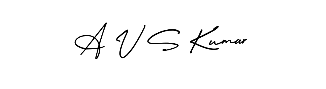 AmerikaSignatureDemo-Regular is a professional signature style that is perfect for those who want to add a touch of class to their signature. It is also a great choice for those who want to make their signature more unique. Get A V S Kumar name to fancy signature for free. A V S Kumar signature style 3 images and pictures png