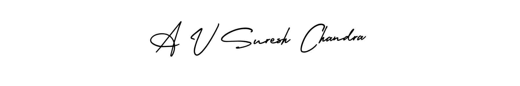 AmerikaSignatureDemo-Regular is a professional signature style that is perfect for those who want to add a touch of class to their signature. It is also a great choice for those who want to make their signature more unique. Get A V Suresh Chandra name to fancy signature for free. A V Suresh Chandra signature style 3 images and pictures png