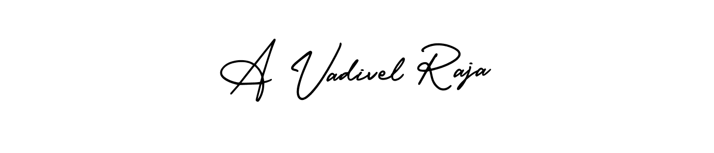 Similarly AmerikaSignatureDemo-Regular is the best handwritten signature design. Signature creator online .You can use it as an online autograph creator for name A Vadivel Raja. A Vadivel Raja signature style 3 images and pictures png