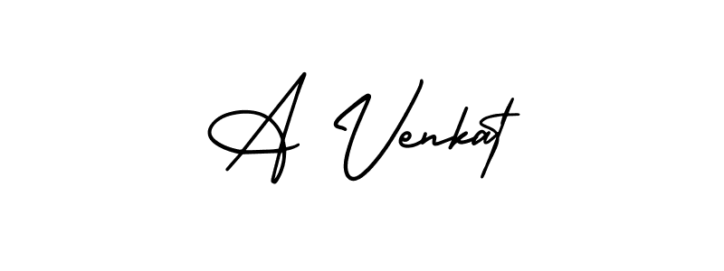 How to make A Venkat signature? AmerikaSignatureDemo-Regular is a professional autograph style. Create handwritten signature for A Venkat name. A Venkat signature style 3 images and pictures png