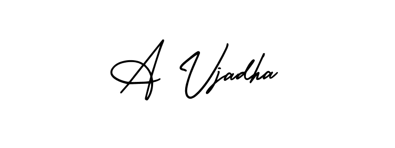 Create a beautiful signature design for name A Vjadha. With this signature (AmerikaSignatureDemo-Regular) fonts, you can make a handwritten signature for free. A Vjadha signature style 3 images and pictures png