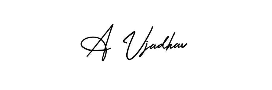 It looks lik you need a new signature style for name A Vjadhav. Design unique handwritten (AmerikaSignatureDemo-Regular) signature with our free signature maker in just a few clicks. A Vjadhav signature style 3 images and pictures png