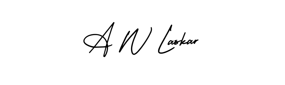 It looks lik you need a new signature style for name A W Laskar. Design unique handwritten (AmerikaSignatureDemo-Regular) signature with our free signature maker in just a few clicks. A W Laskar signature style 3 images and pictures png