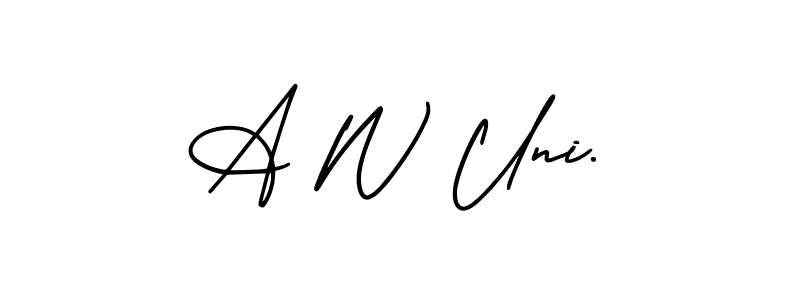 Make a short A W Uni. signature style. Manage your documents anywhere anytime using AmerikaSignatureDemo-Regular. Create and add eSignatures, submit forms, share and send files easily. A W Uni. signature style 3 images and pictures png