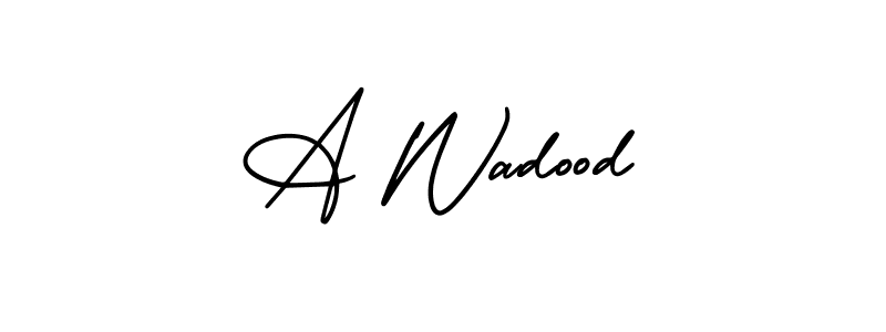 It looks lik you need a new signature style for name A Wadood. Design unique handwritten (AmerikaSignatureDemo-Regular) signature with our free signature maker in just a few clicks. A Wadood signature style 3 images and pictures png