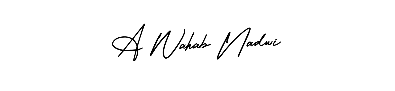 Make a beautiful signature design for name A Wahab Nadwi. Use this online signature maker to create a handwritten signature for free. A Wahab Nadwi signature style 3 images and pictures png