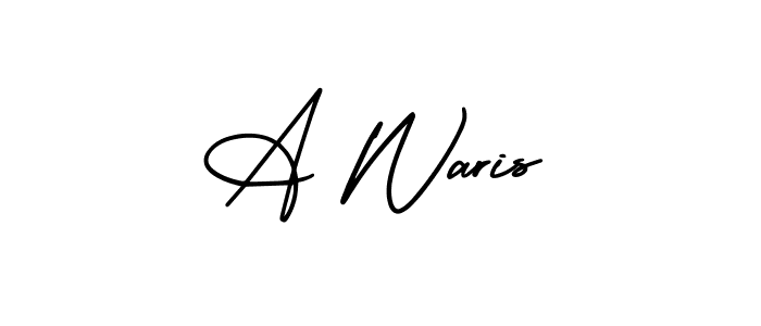 Similarly AmerikaSignatureDemo-Regular is the best handwritten signature design. Signature creator online .You can use it as an online autograph creator for name A Waris. A Waris signature style 3 images and pictures png