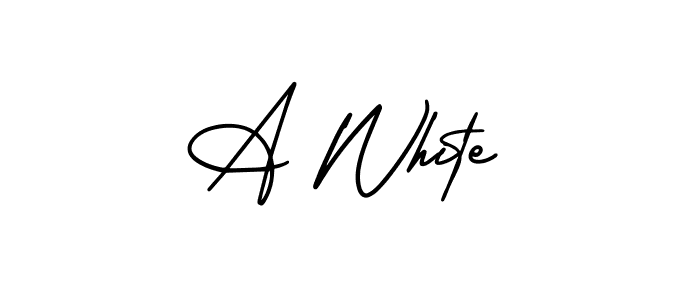 Similarly AmerikaSignatureDemo-Regular is the best handwritten signature design. Signature creator online .You can use it as an online autograph creator for name A White. A White signature style 3 images and pictures png