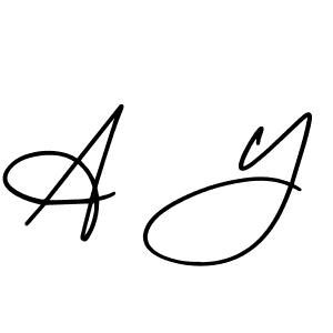 if you are searching for the best signature style for your name A Y. so please give up your signature search. here we have designed multiple signature styles  using AmerikaSignatureDemo-Regular. A Y signature style 3 images and pictures png