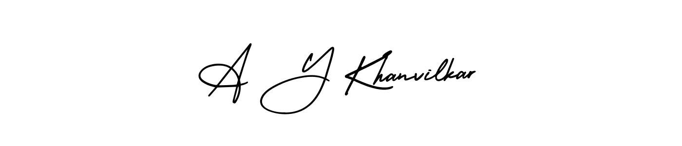 It looks lik you need a new signature style for name A Y Khanvilkar. Design unique handwritten (AmerikaSignatureDemo-Regular) signature with our free signature maker in just a few clicks. A Y Khanvilkar signature style 3 images and pictures png