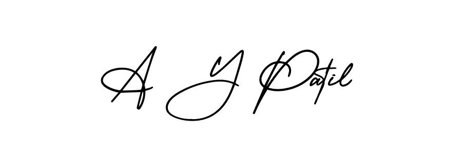 if you are searching for the best signature style for your name A Y Patil. so please give up your signature search. here we have designed multiple signature styles  using AmerikaSignatureDemo-Regular. A Y Patil signature style 3 images and pictures png