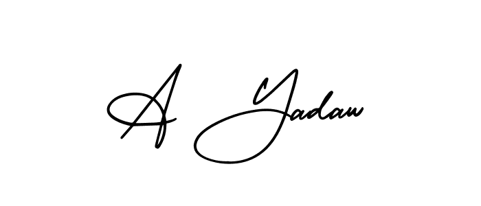 Here are the top 10 professional signature styles for the name A Yadaw. These are the best autograph styles you can use for your name. A Yadaw signature style 3 images and pictures png