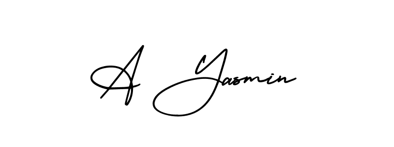 Similarly AmerikaSignatureDemo-Regular is the best handwritten signature design. Signature creator online .You can use it as an online autograph creator for name A Yasmin. A Yasmin signature style 3 images and pictures png