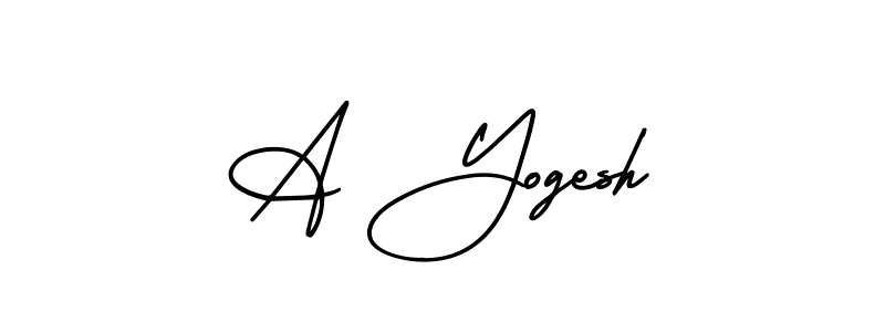 You should practise on your own different ways (AmerikaSignatureDemo-Regular) to write your name (A Yogesh) in signature. don't let someone else do it for you. A Yogesh signature style 3 images and pictures png