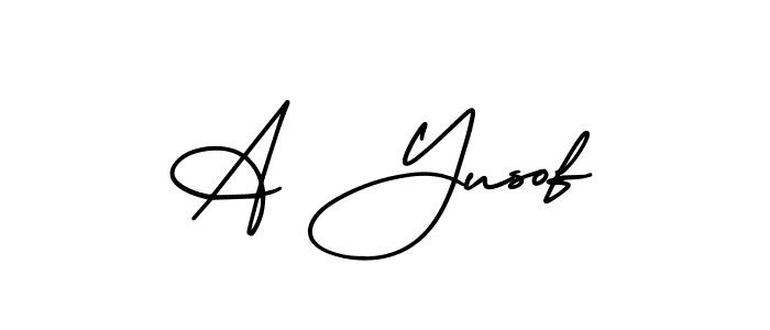 Similarly AmerikaSignatureDemo-Regular is the best handwritten signature design. Signature creator online .You can use it as an online autograph creator for name A Yusof. A Yusof signature style 3 images and pictures png