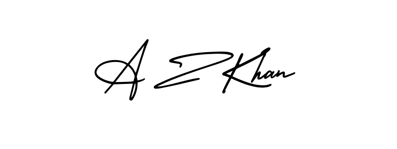 AmerikaSignatureDemo-Regular is a professional signature style that is perfect for those who want to add a touch of class to their signature. It is also a great choice for those who want to make their signature more unique. Get A Z Khan name to fancy signature for free. A Z Khan signature style 3 images and pictures png