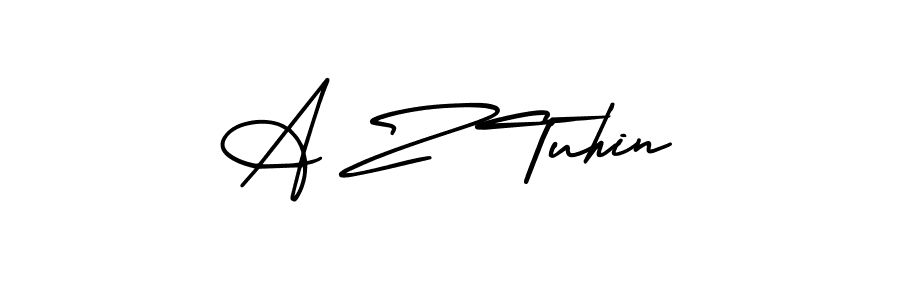 How to make A Z Tuhin signature? AmerikaSignatureDemo-Regular is a professional autograph style. Create handwritten signature for A Z Tuhin name. A Z Tuhin signature style 3 images and pictures png