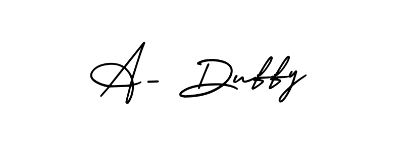 Best and Professional Signature Style for A- Duffy. AmerikaSignatureDemo-Regular Best Signature Style Collection. A- Duffy signature style 3 images and pictures png